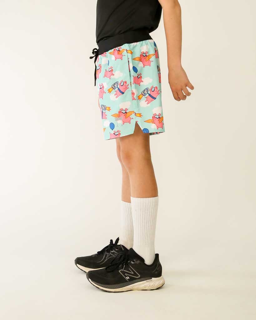 Boys' Flying Pigs Running Shorts