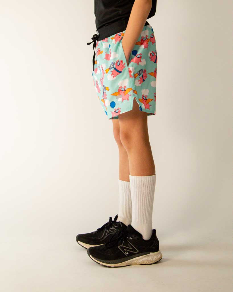 Boys' Flying Pigs Running Shorts