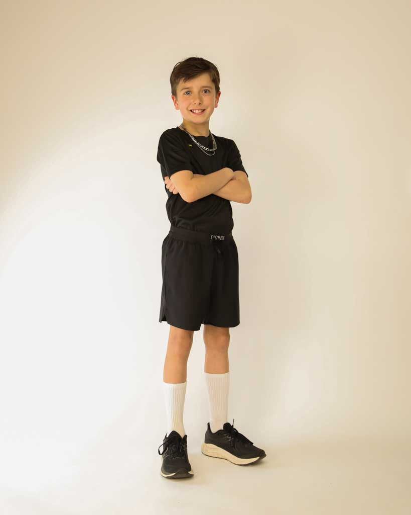 Boys' Black Running Shorts