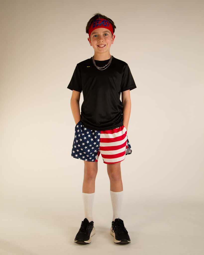 Boys' USA Running Shorts