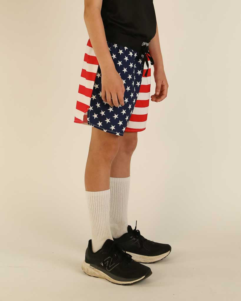 Boys' USA Running Shorts