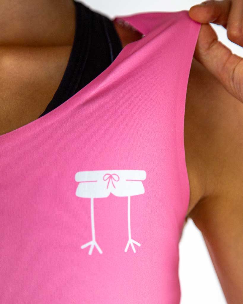 Bubblegum Pink PWR Crop Top