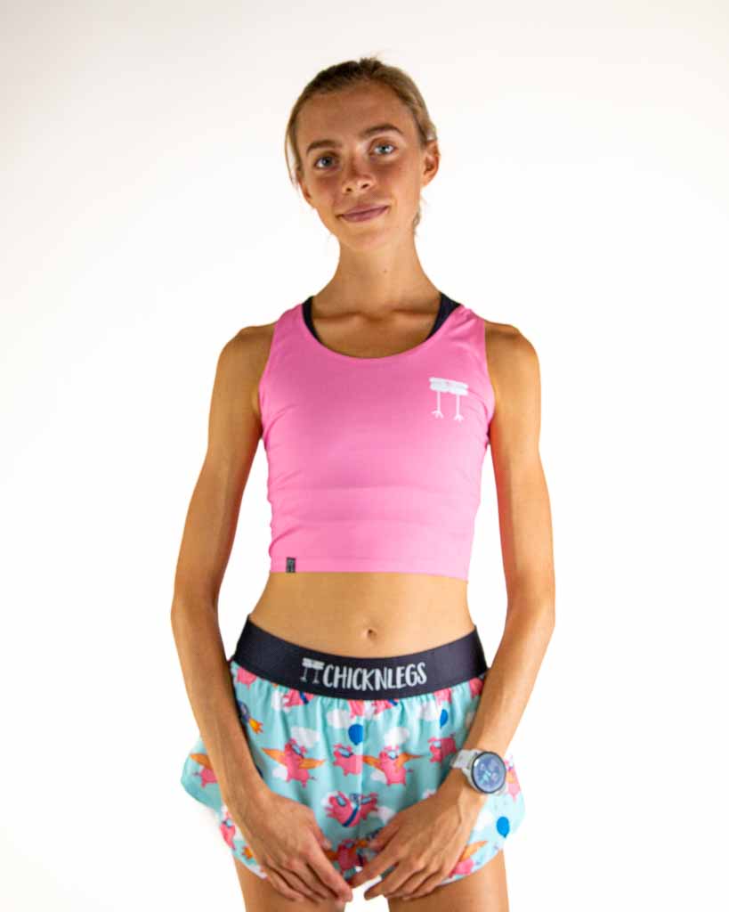 Bubblegum Pink PWR Crop Top