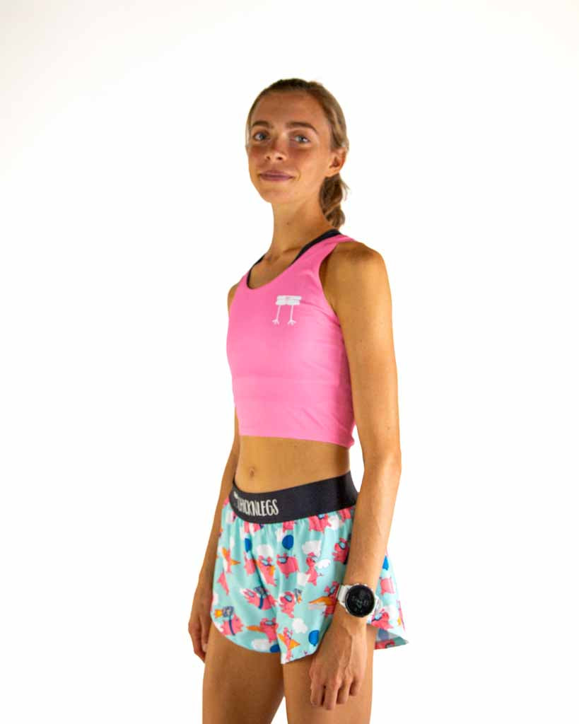 Bubblegum Pink PWR Crop Top