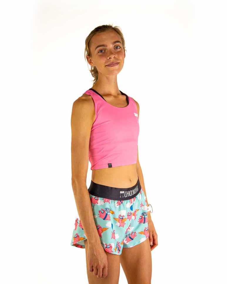 Bubblegum Pink PWR Crop Top