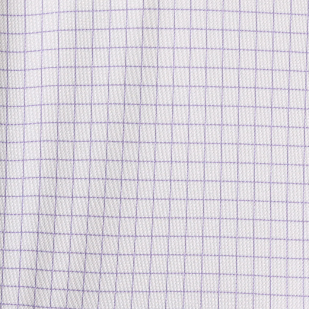 Semi-Spread Collar Polo Thin Lavender Check