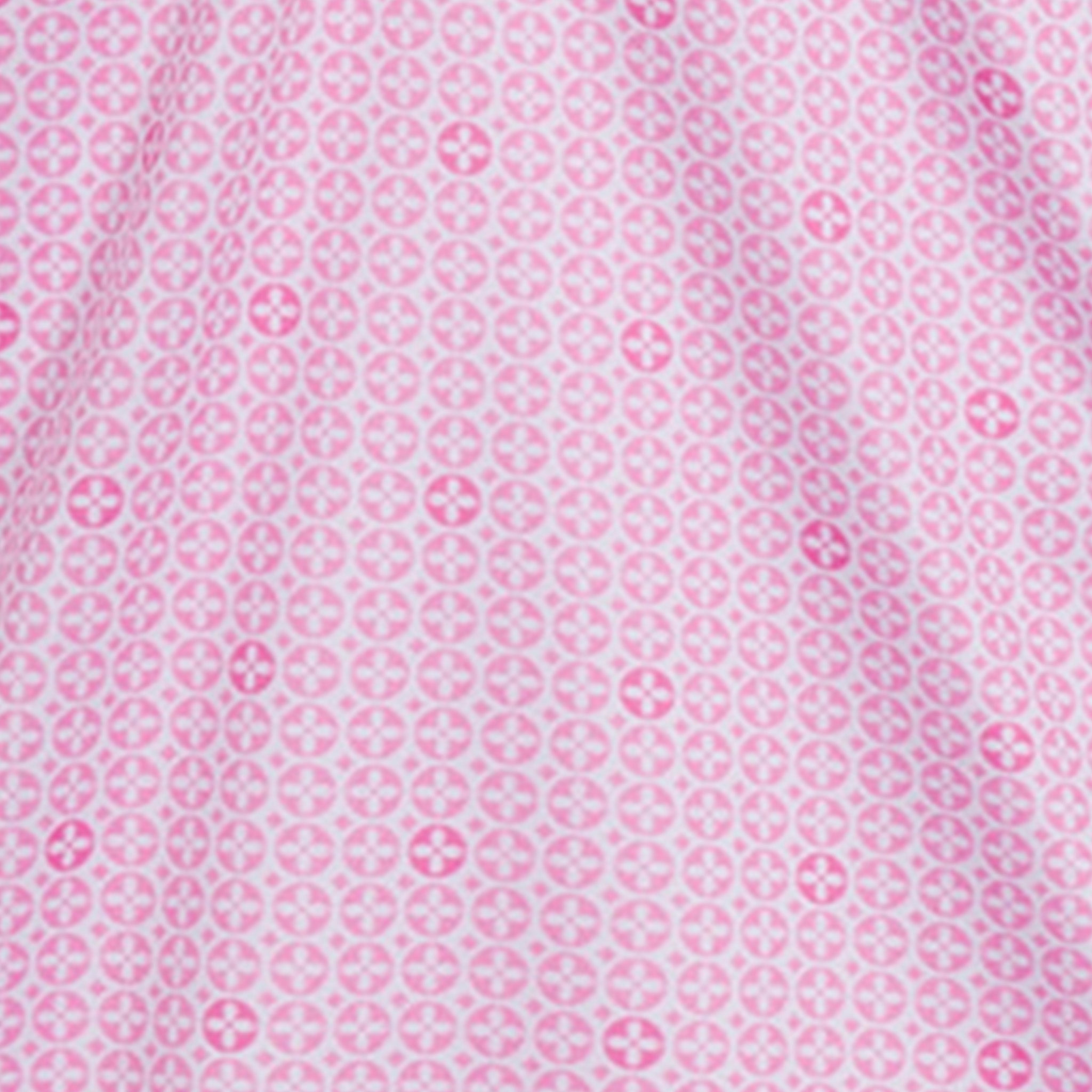 Semi-Spread Collar Polo Medallion Pink