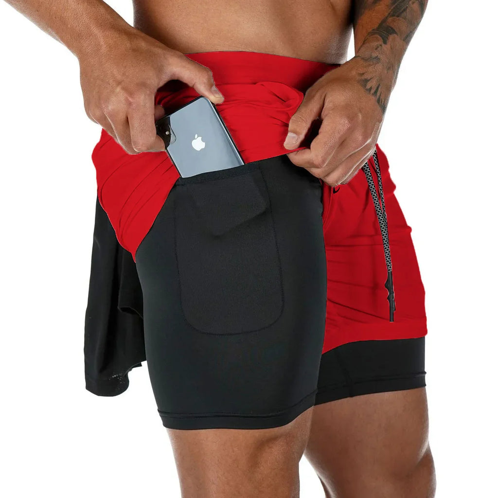 Shorts Camo Running Shorts Men Gym Sports Shorts 2 In 1 Quick Dry Workout Training Gym Fitness Jogging Short Pants Summer Men Shorts
