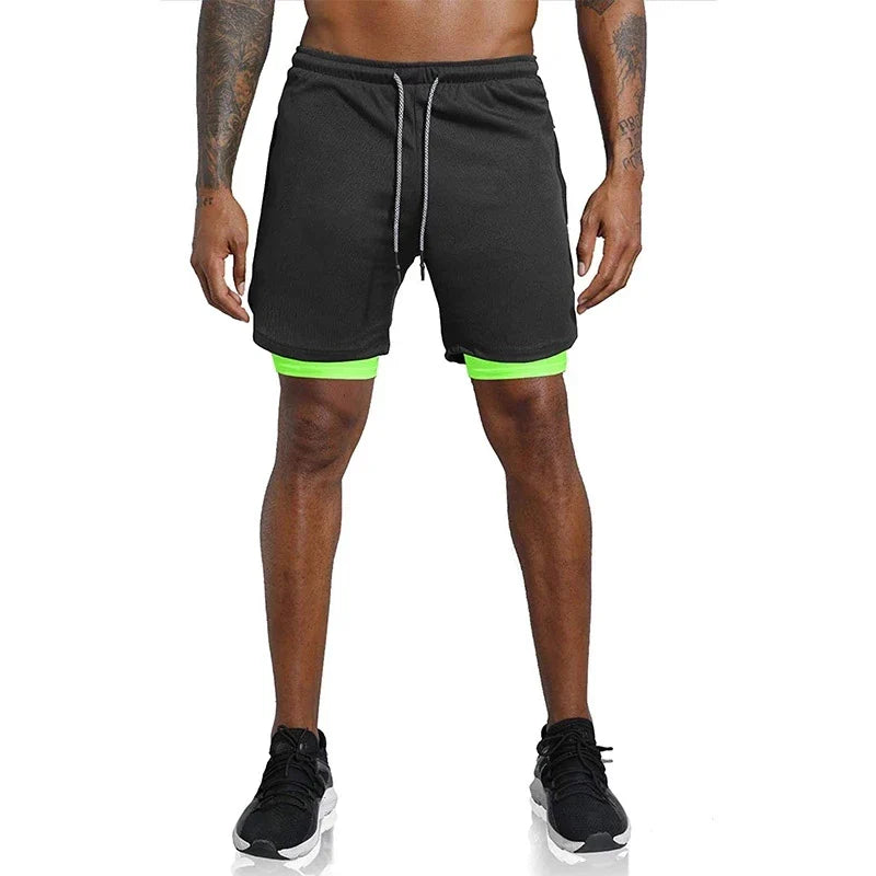 Shorts  Sportswear Double-deck Running Shorts 2 In 1 Beach Bottoms Summer Gym Fitness Training Jogging Short Pants Men