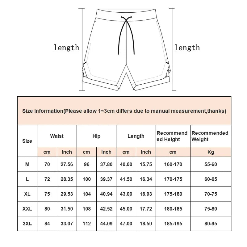 Shorts Camo Running Shorts Men Gym Sports Shorts 2 In 1 Quick Dry Workout Training Gym Fitness Jogging Short Pants Summer Men Shorts