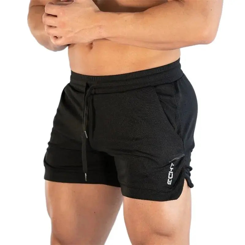Shorts  men's breathable trend muscle fitness training three point pants running casual sports shorts