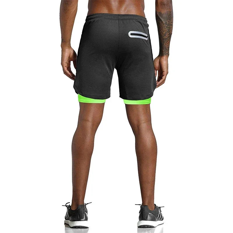Shorts  Sportswear Double-deck Running Shorts 2 In 1 Beach Bottoms Summer Gym Fitness Training Jogging Short Pants Men