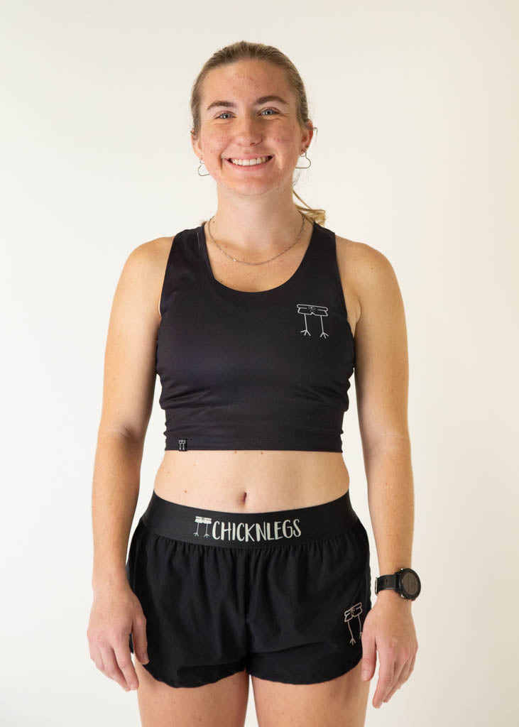 Black PWR Crop Top