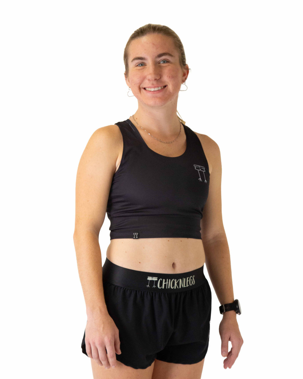 Black PWR Crop Top